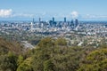 Panoramic view on Brisbane city from Mt-Coot-Tha Lookout, Australia Royalty Free Stock Photo