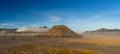 Panoramic view of Bromo and Batok mountain Royalty Free Stock Photo