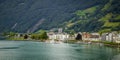 Panoramic view of Brunnen town in Switzerland