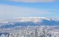 Panoramic view of Bucegi Mountains Royalty Free Stock Photo