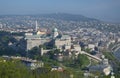 Panoramic view of Buda from Gellert hill in Budapest, Hungary Royalty Free Stock Photo