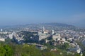 Panoramic view of Buda from Gellert hill in Budapest, Hungary Royalty Free Stock Photo