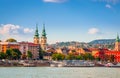 Panoramic view of Buda side of Budapest, Hungary Royalty Free Stock Photo