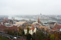 Panoramic view of Budapest from Fisherman\'s bastion Royalty Free Stock Photo