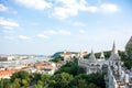 Panoramic view of Budapest from Fishermans` Bastion Royalty Free Stock Photo