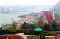 Panoramic view of Budapest historical townscape with Danube