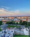 panoramic view of budapest, hungary from the buda castle Royalty Free Stock Photo