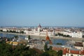 Panoramic view of Budapest, Hungary, copy space
