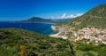Panoramic view of Buggerru, Sardinia, Italy Royalty Free Stock Photo