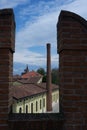 Panoramic View of the Buildings in the Charming Village of Soncino