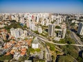 Panoramic view of the buildings and houses of the Vila Mariana neighborhood in SÃÂ£o Paulo, Brazil Royalty Free Stock Photo