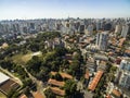 Panoramic view of the buildings and houses of the Vila Mariana neighborhood in SÃÂ£o Paulo, Brazil Royalty Free Stock Photo