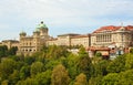 Panoramic view of Bundeshaus in Bern Royalty Free Stock Photo