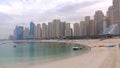 Panoramic view of business bay, downtown area of Dubai Royalty Free Stock Photo