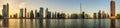 Panoramic view of Business bay and downtown area of Dubai, UAE Royalty Free Stock Photo