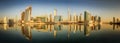 Panoramic view of Business bay and downtown area of Dubai, UAE Royalty Free Stock Photo