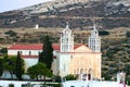 Panoramic view of the Byzantine church of Agia Triada Holy Trinity , Lefkes Royalty Free Stock Photo