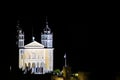 Panoramic view of the Byzantine church of Agia Triada Holy Trinity at night time, Lefkes Royalty Free Stock Photo