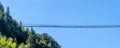 Panoramic view of cable bridge Highline179 in Gemeinde Reutte Austria Royalty Free Stock Photo