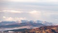 Panoramic view of Cadair Idris at sunrise