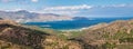 Panoramic view of Cadaques bay landscape and mountain