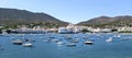 Panoramic view of CadaquÃÂ©s, a small town in Catalonia