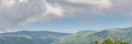 Panoramic view of Cades Cove Park Royalty Free Stock Photo