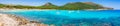 Panoramic view of Cala Agulla beach Mallorca Majorca Spain Royalty Free Stock Photo