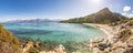 Sandy beach and coastline of Desert des Agriates in Corsica Royalty Free Stock Photo