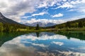 Reflections On Cascade Ponds In Banff Royalty Free Stock Photo