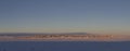 Panoramic view of Cambridge Bay, Nunavut, a far northern arctic community, during an early morning sunrise Royalty Free Stock Photo