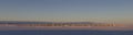 Panoramic view of Cambridge Bay, Nunavut, a far northern arctic community, during an early morning sunrise Royalty Free Stock Photo