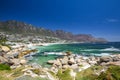 Panoramic view of Camps Bay, an affluent suburb of Cape Town, Western Cape, South Africa Royalty Free Stock Photo