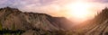 Panoramic View of Canadian Mountain Landscape Royalty Free Stock Photo