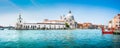 Panoramic view of Canal Grande with Basilica di Santa Maria della Salute, Venice, Italy Royalty Free Stock Photo