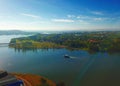 Panoramic view of Canberra Australia in daytime Royalty Free Stock Photo