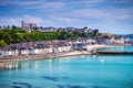 Panoramic view of Cancale, located on the coast of the Atlantic Ocean on the Baie du Mont Saint Michel, in the Brittany region of