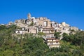 Panoramic view of Cancellara. Basilicata. Italy.