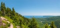 Panoramic view of canyon and coastline