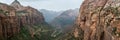 Panoramic View Of Canyon Overlook In Zion Royalty Free Stock Photo