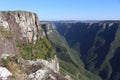 Panoramic view of the canyon relief Royalty Free Stock Photo