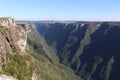 Panoramic view of the canyon relief Royalty Free Stock Photo