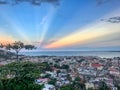 Panoramic View of Cap-Haitien Haiti with an Awesome Sunset Sky