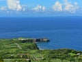 Panoramic view of Cape Hedo, northern most part of Okinawa Royalty Free Stock Photo