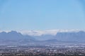 Panoramic view of Cape Town cityscape and mountains, South Africa Royalty Free Stock Photo