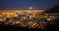 Panoramic View Cape Town by night South Africa Royalty Free Stock Photo