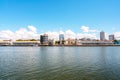 Panoramic view of Architecture in Marco Zero Ground Zero Square at Ancient Recife district - Recife, Pernambuco, Brazil Royalty Free Stock Photo