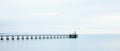 Panoramic view of the Cardwell Jetty on a cloudy day Royalty Free Stock Photo