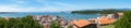 Panoramic view of Carril, Vilagarcia de Arousa, Galicia, Spain Royalty Free Stock Photo