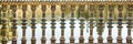 Panoramic view of carved stone balcony balustrade